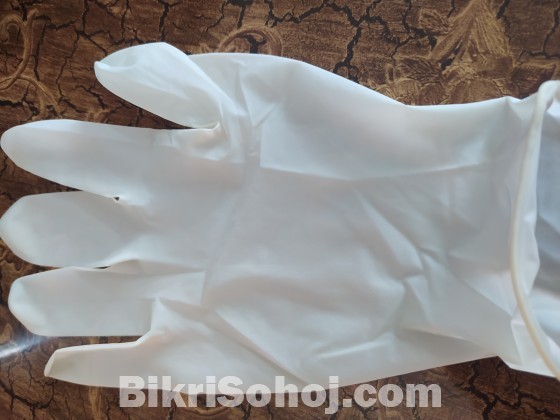 Latex rubber hand gloves